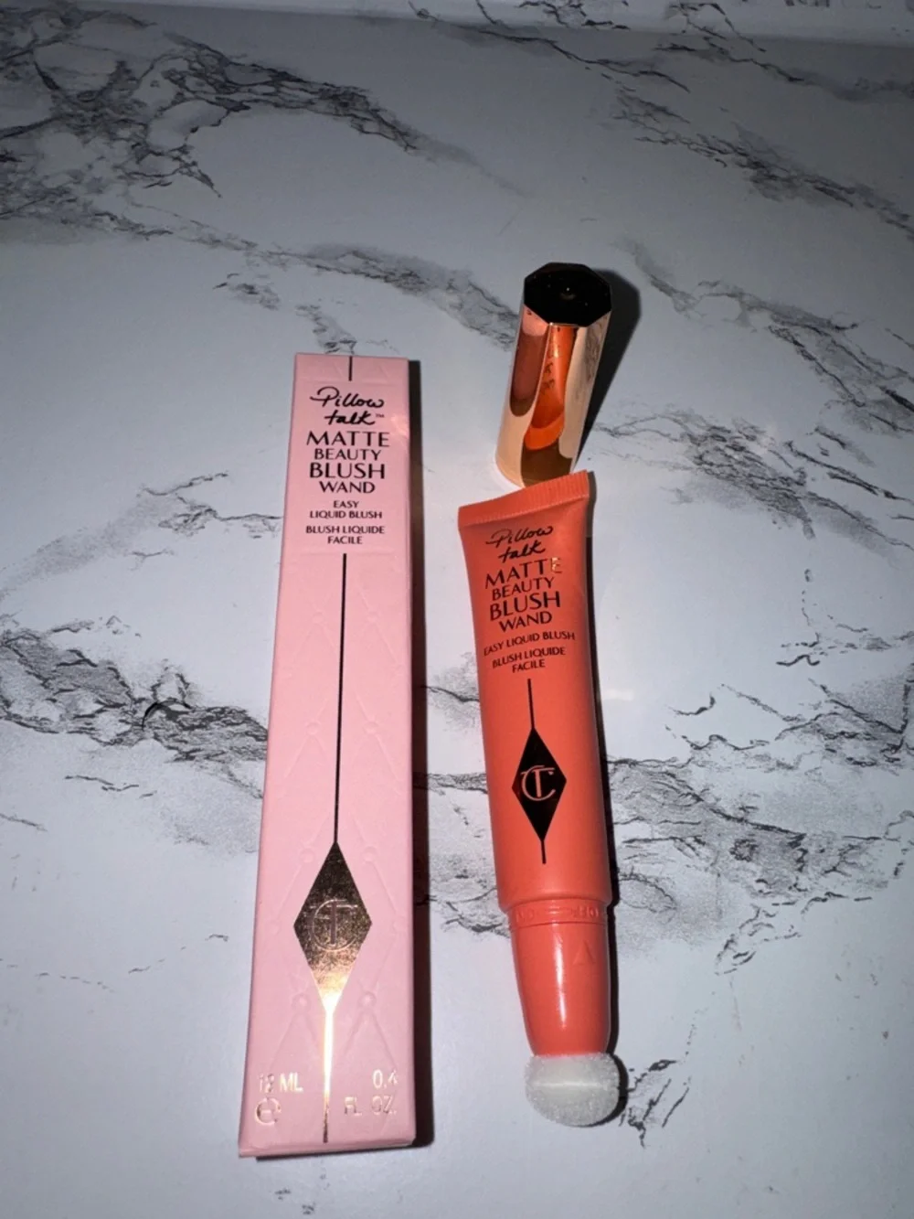 NWT Charlotte Tilbury matte blush wand: pillow talk peach pop Never used